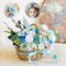 310 Pcs Fake Flower Heads Mini Artificial Flower Bulk Silk Flowers for Decoration Small Faux Flower Heads Fabric Daisy Buds Floral for Crafts DIY Wedding Party Baby Shower Home Decor, Blue